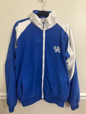 Vintage Planet Athletics University of Kentucky Wildcats Full Zip Windbreaker Ja